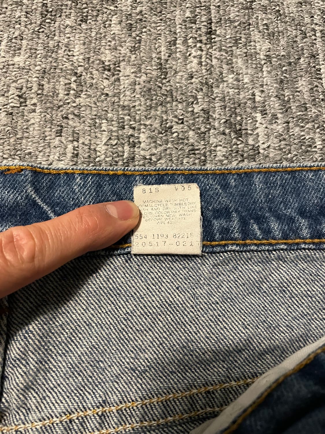 90s 리바이스 517 오렌지탭 데님 [36X34] 상품이미지8