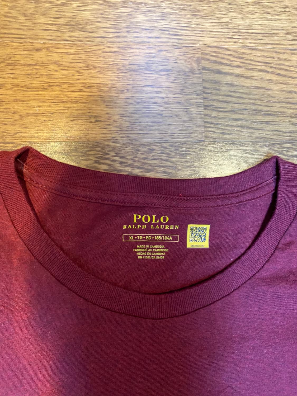폴로 랄프로렌 롱슬리브 버건디 xl 상품이미지2