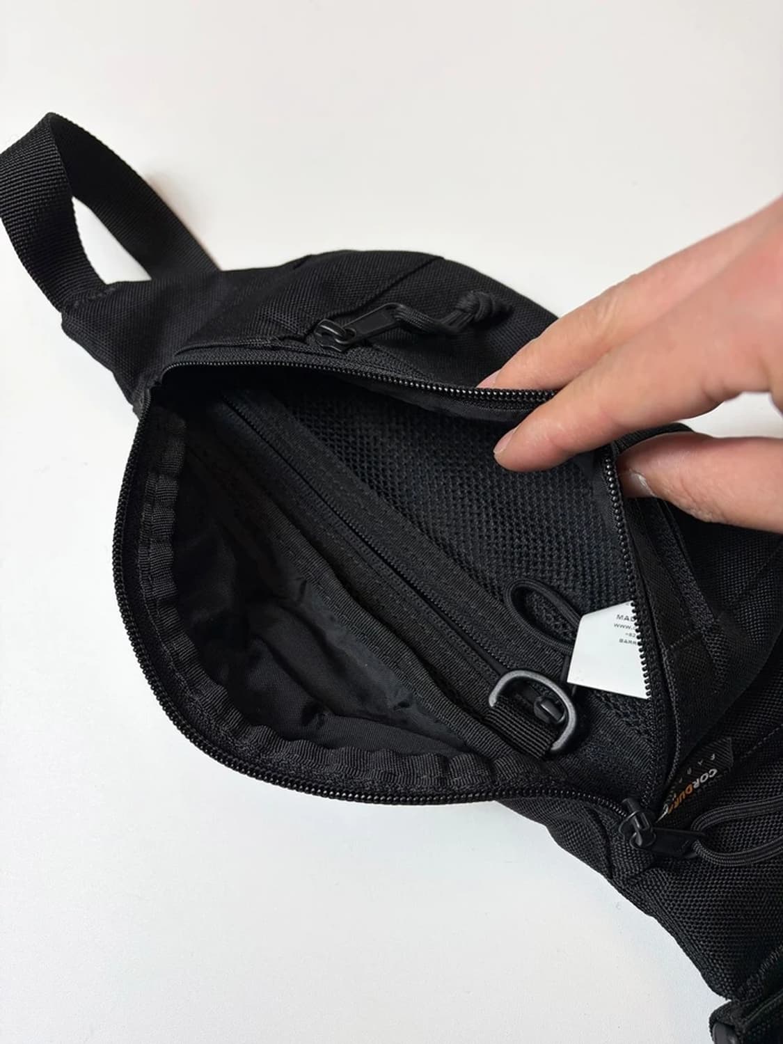 커버낫 시그니처 로고 캔버스 웨이스트백 Q1501 상품이미지4