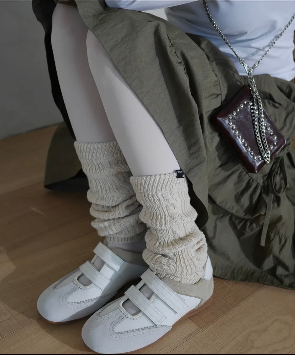 [새상품] 기호 - 트윈 벨크로 메리제인 스니커즈 (IVORY) 상품이미지1