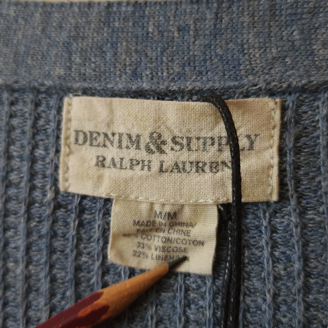 폴로 데님앤서플라이 패치워크 인디고 가디건 M 상품이미지6