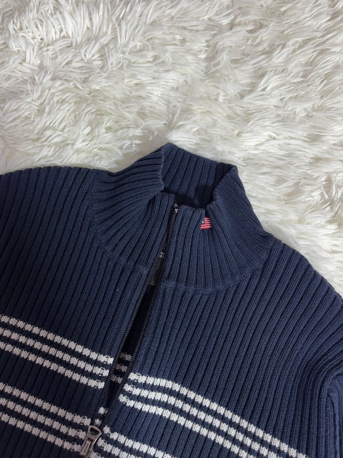 폴로 진스 넥로고 니트집업 상품이미지5