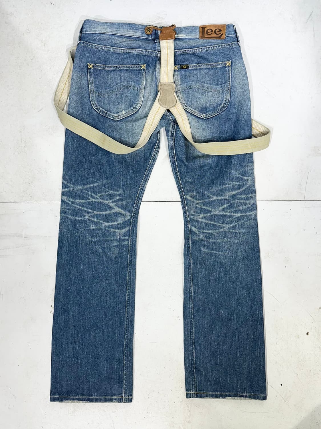 Lee SLY 시슬리 웨스턴 가죽 서스펜더 멜빵 바지 데님 팬츠 청바지 상품이미지5