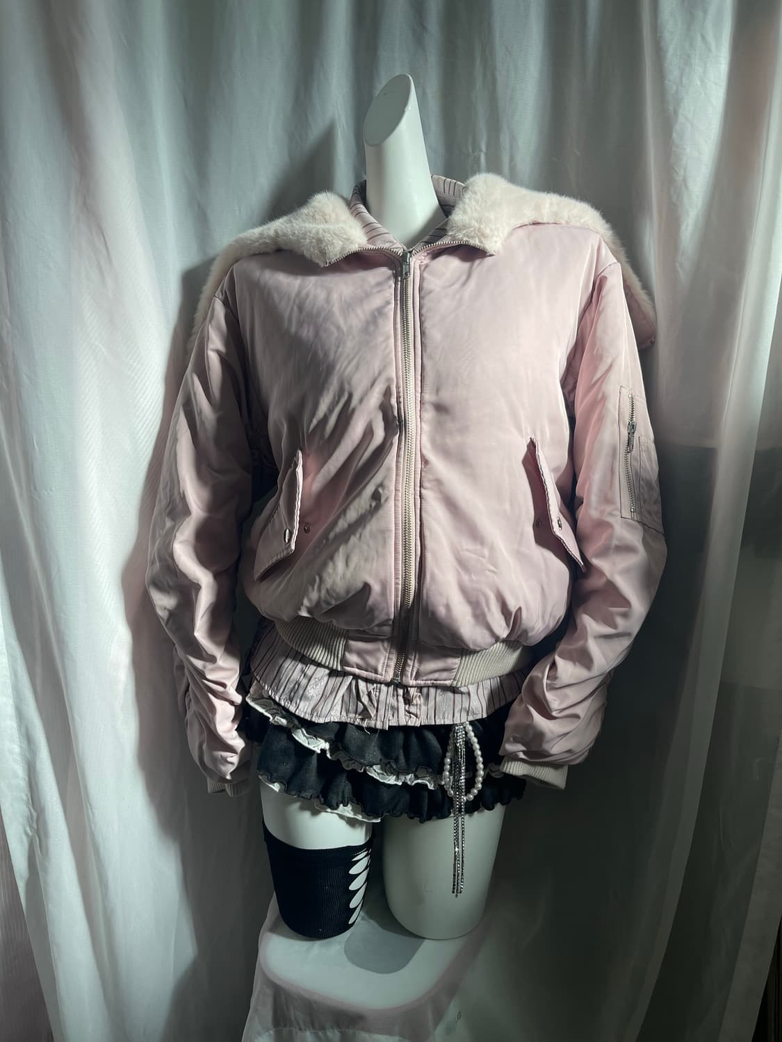 Ankrouge jacket 앙크루즈 베이비핑크 패딩 갸루 상품이미지6