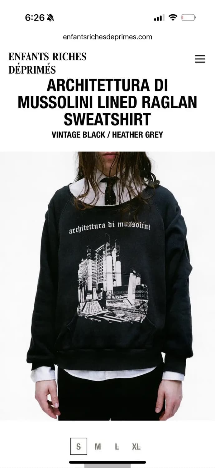 ERD 무솔리니 맨투맨 L 상품이미지1