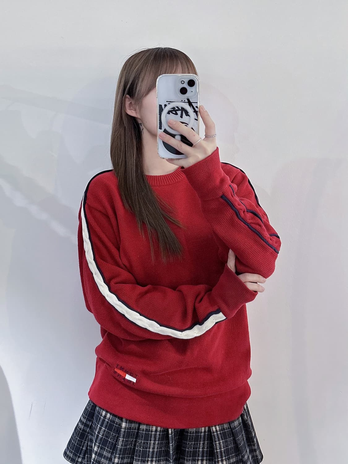 타미힐피거 90‘s 레드 사이드로고 니트 상품이미지1