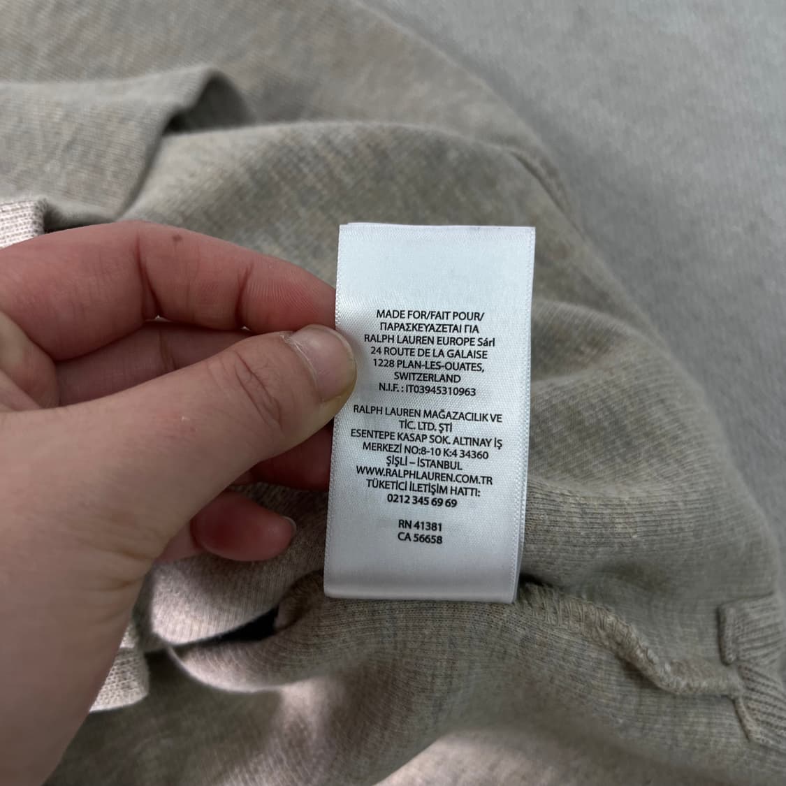 100 폴로랄프로렌 신형라벨 반집업 베이지 니트 상품이미지7