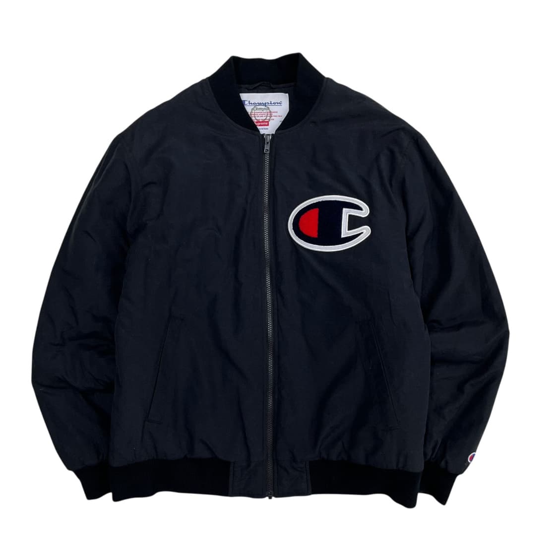 챔피온 X 슈프림 콜라보 빅로고 블랙 점퍼 M 상품이미지2