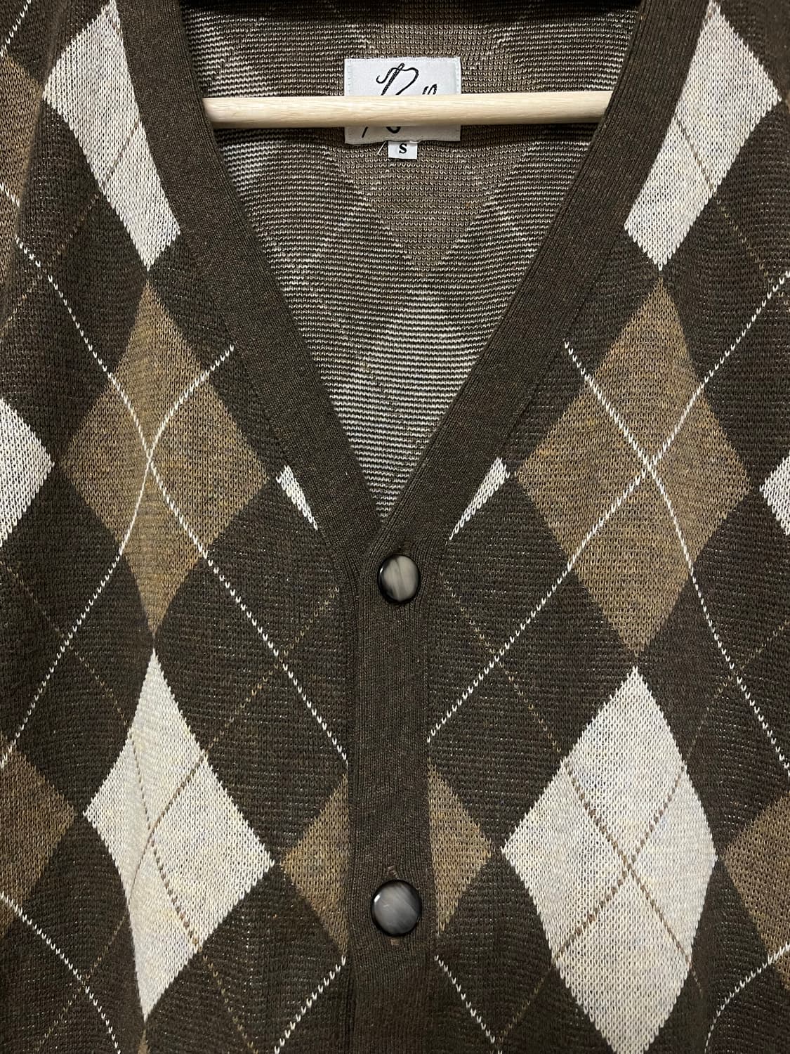 니들스 아가일 가디건 / S (95–100) 상품이미지2