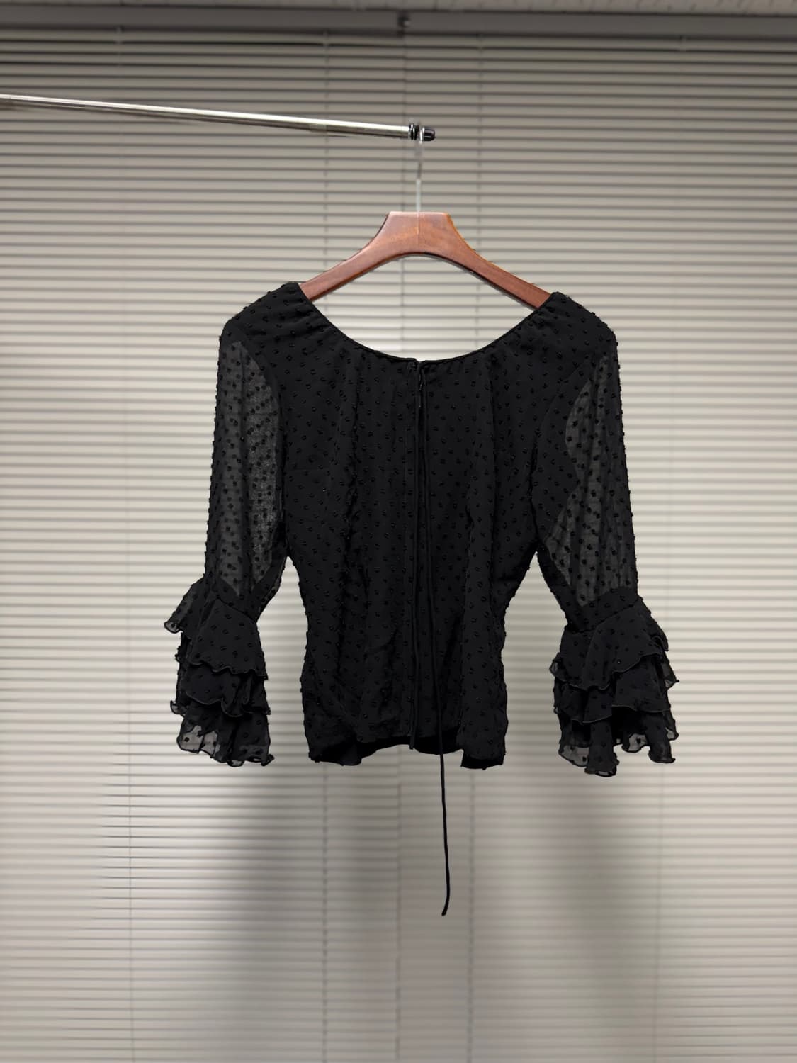 빈티지 도트 메쉬 탑 상품이미지5