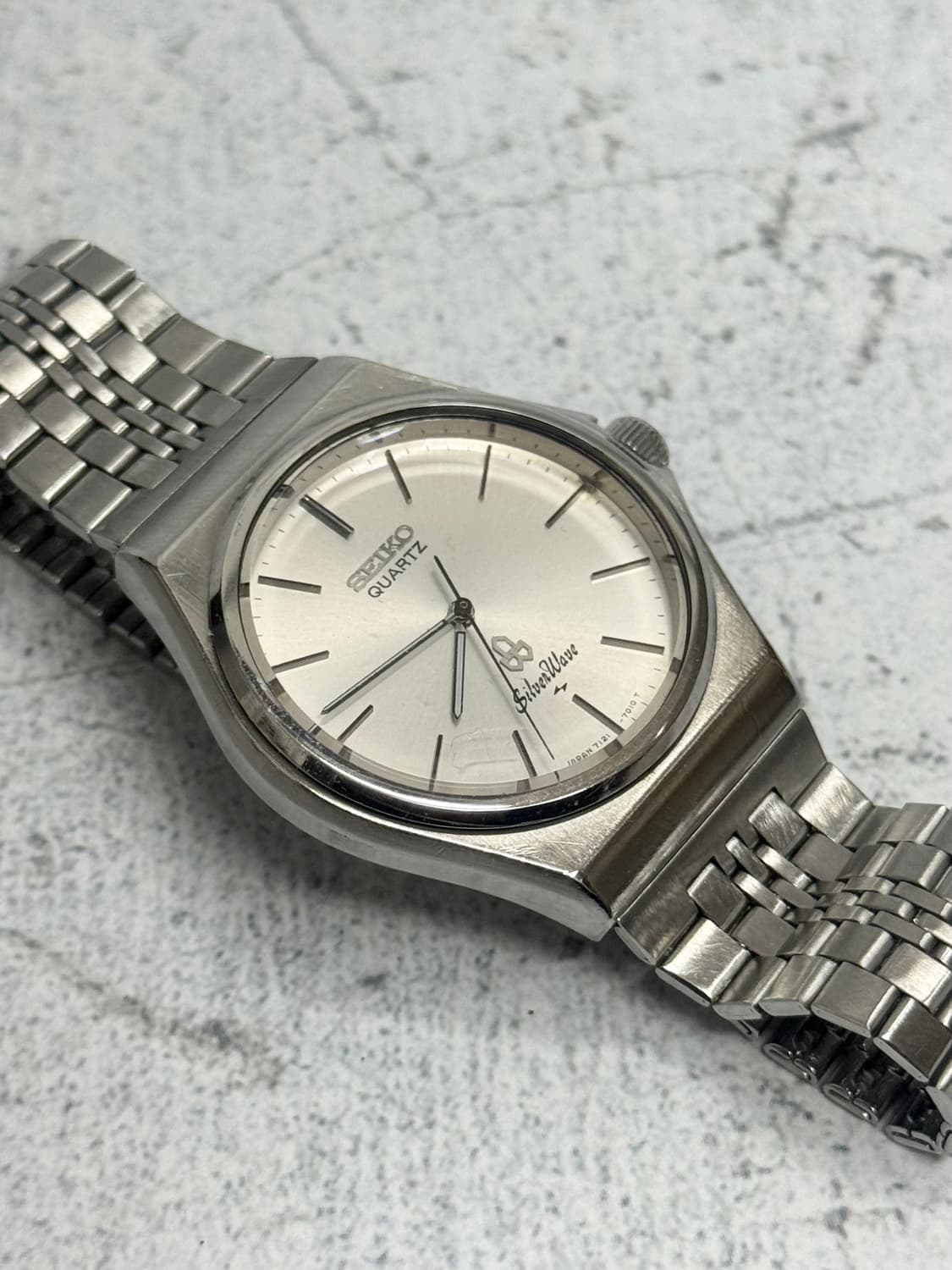 80s 빈티지 세이코 실버웨이브 쿼츠 상품이미지4