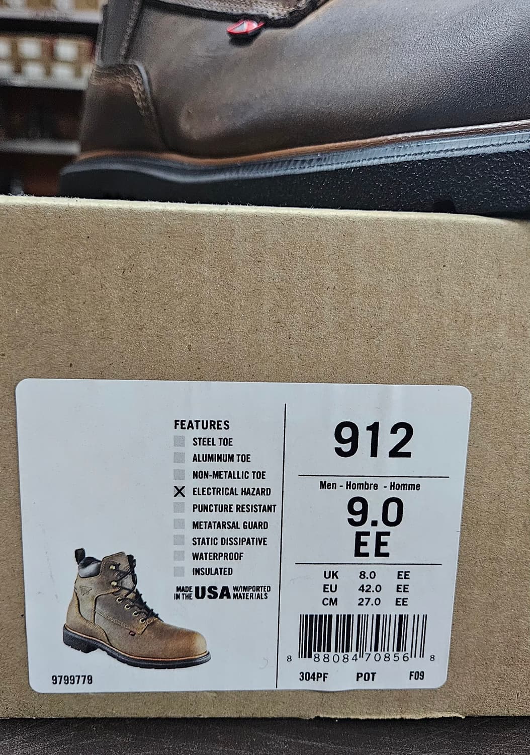 레드윙 6인치 다이나포스 워크 부츠 912, US9EE 상품이미지9