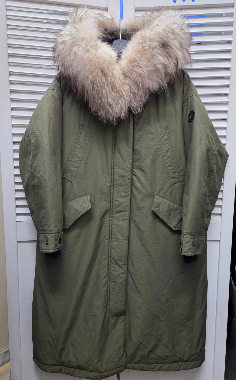 코오롱스포츠 라쿤퍼 구스다운 롱패딩 상품이미지1