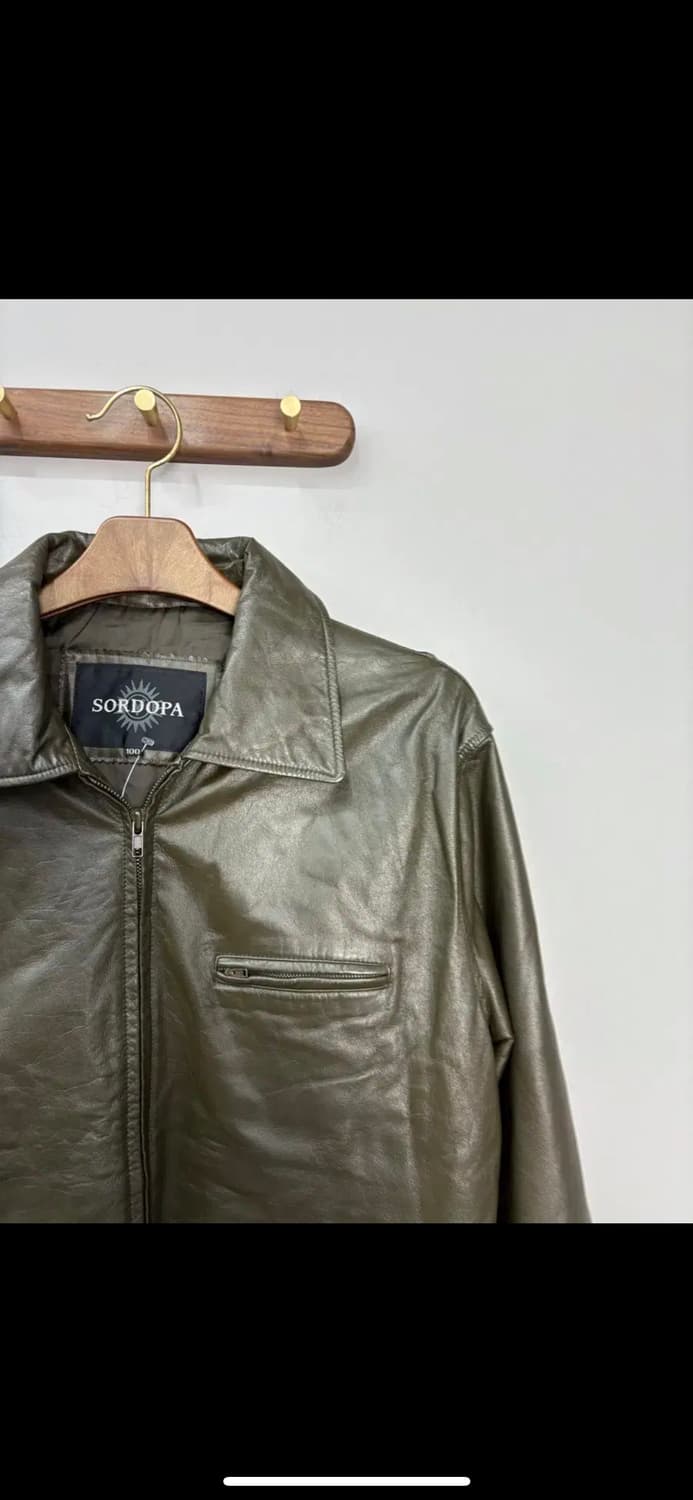 빈티지 딥 카키 소가죽 라이더재킷 H925 상품이미지3