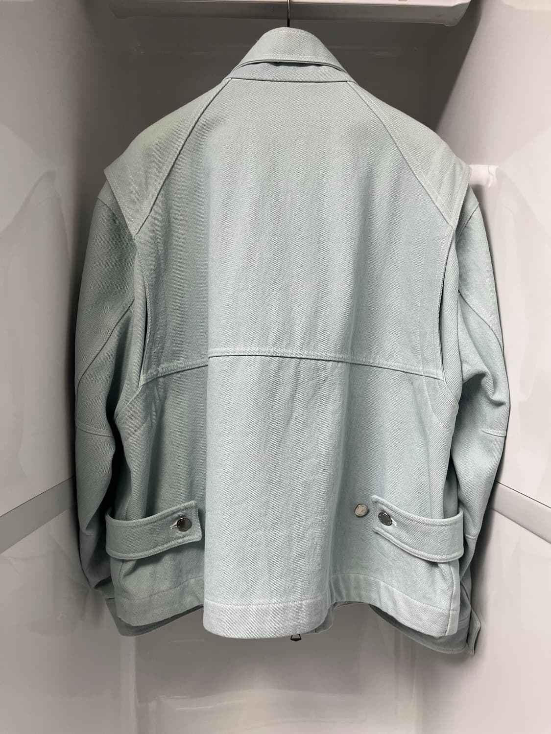 솔리드옴므 23ss 블루 멀티 포켓 데님 쉘파카 자켓 48사이즈 상품이미지2