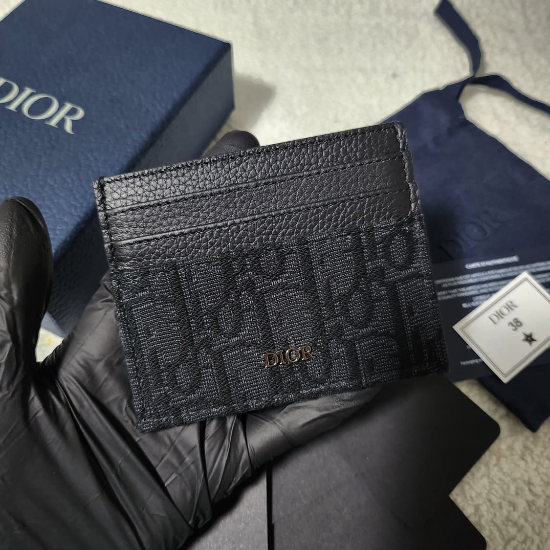 [신형/풀구성]디올 오블리크 카드홀더 카드지갑 블랙 상품이미지2