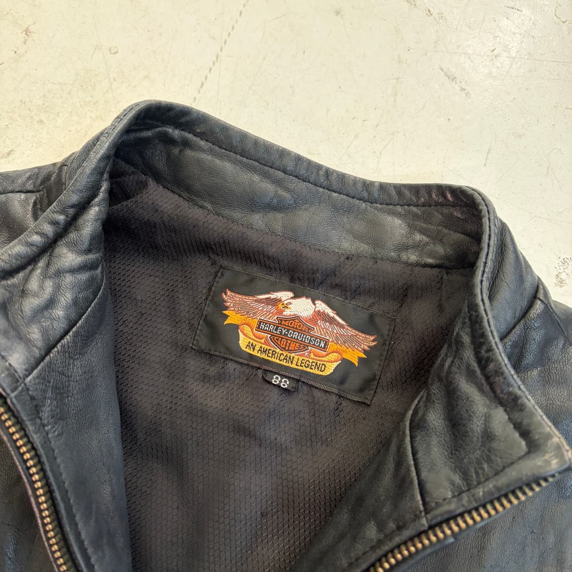 할리데이비슨 빈티지 양가죽 싱글 가죽자켓 L 상품이미지4