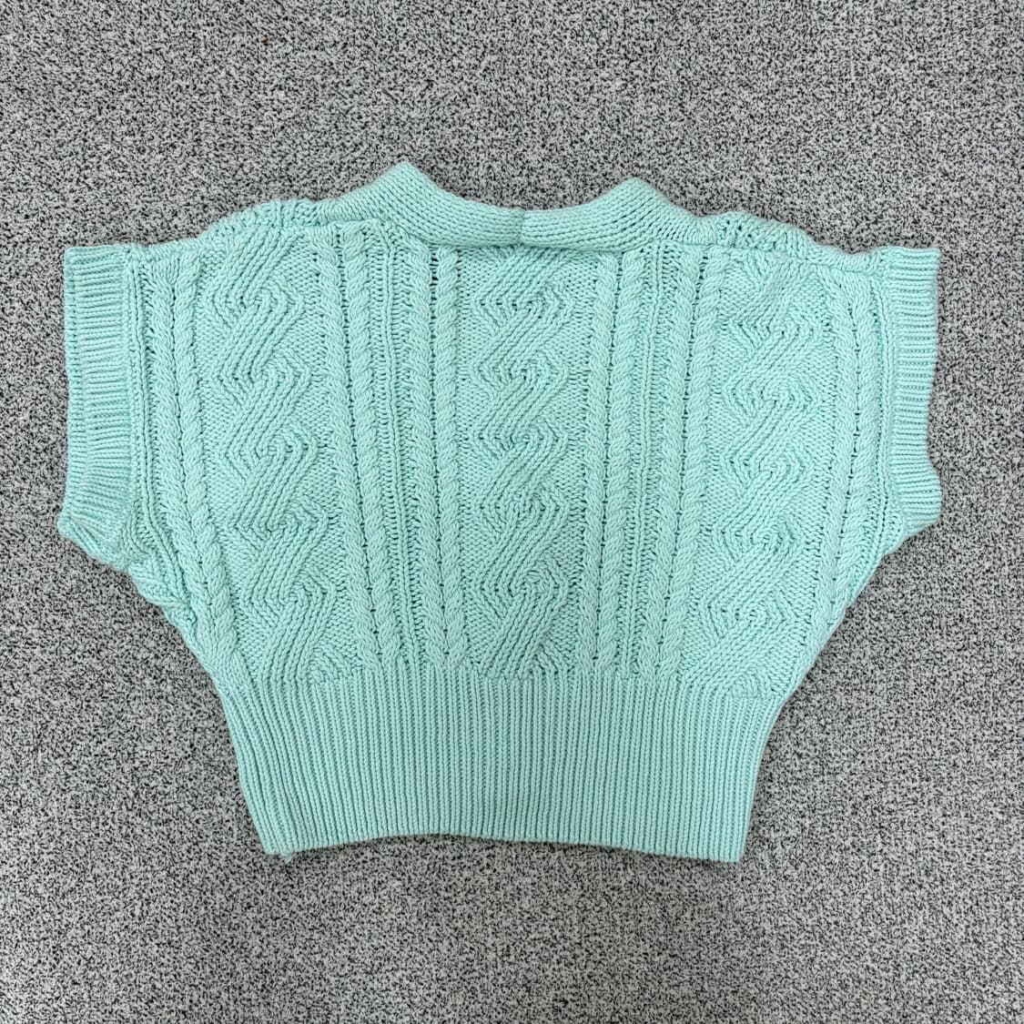 S 자라 크롭 케이블 니트 베스트 0317J 상품이미지3