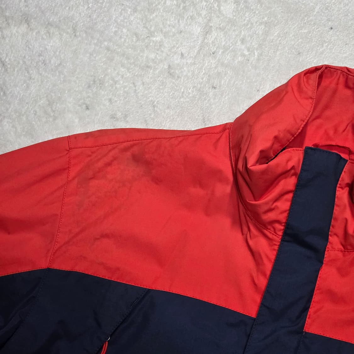노스페이스 레드 네이비 배색 바람막이 상품이미지2