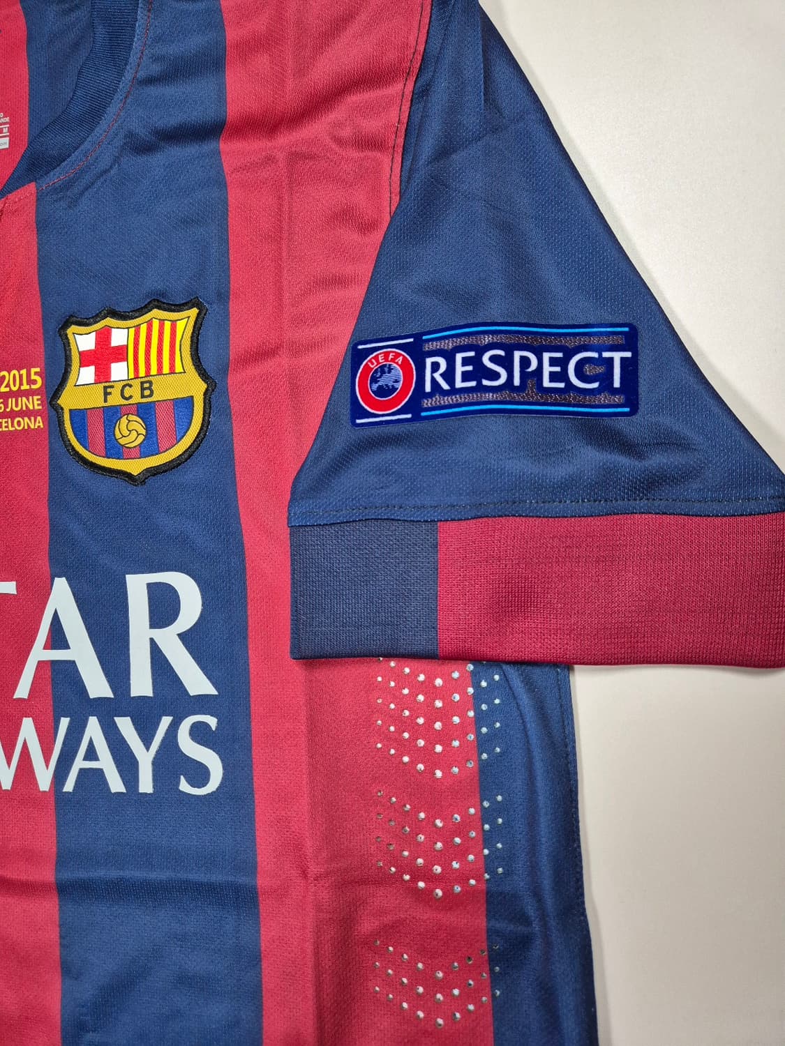 14-15시즌 바르셀로나 홈 사비 에르난데스 유니폼 M 챔스결승패치 상품이미지5