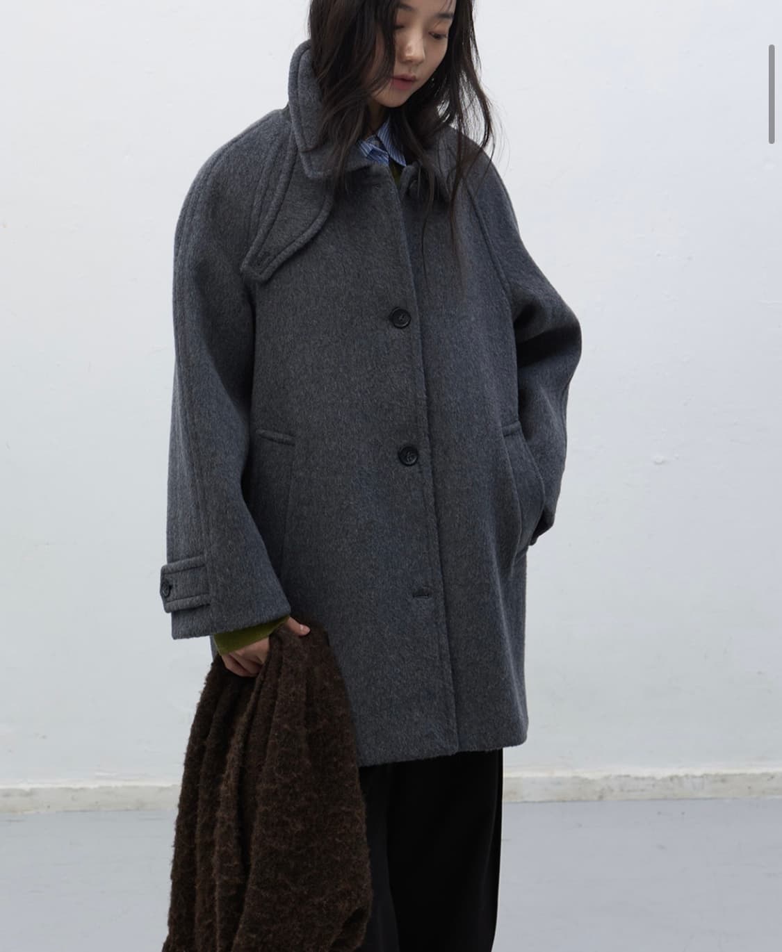 (새상품)제너럴아이디어 울발마칸 코트 M 상품이미지1