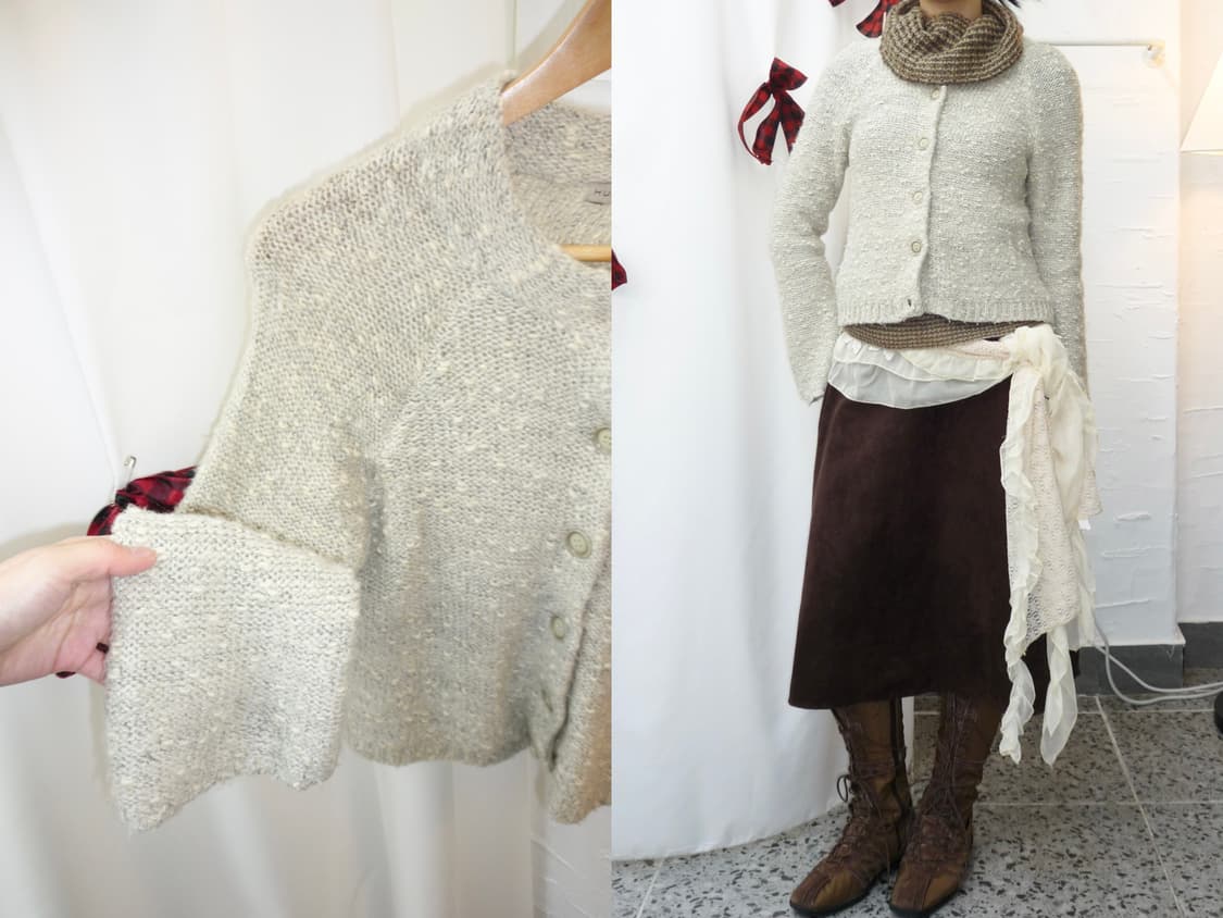 rustic ivory knit cardigan 상품이미지1