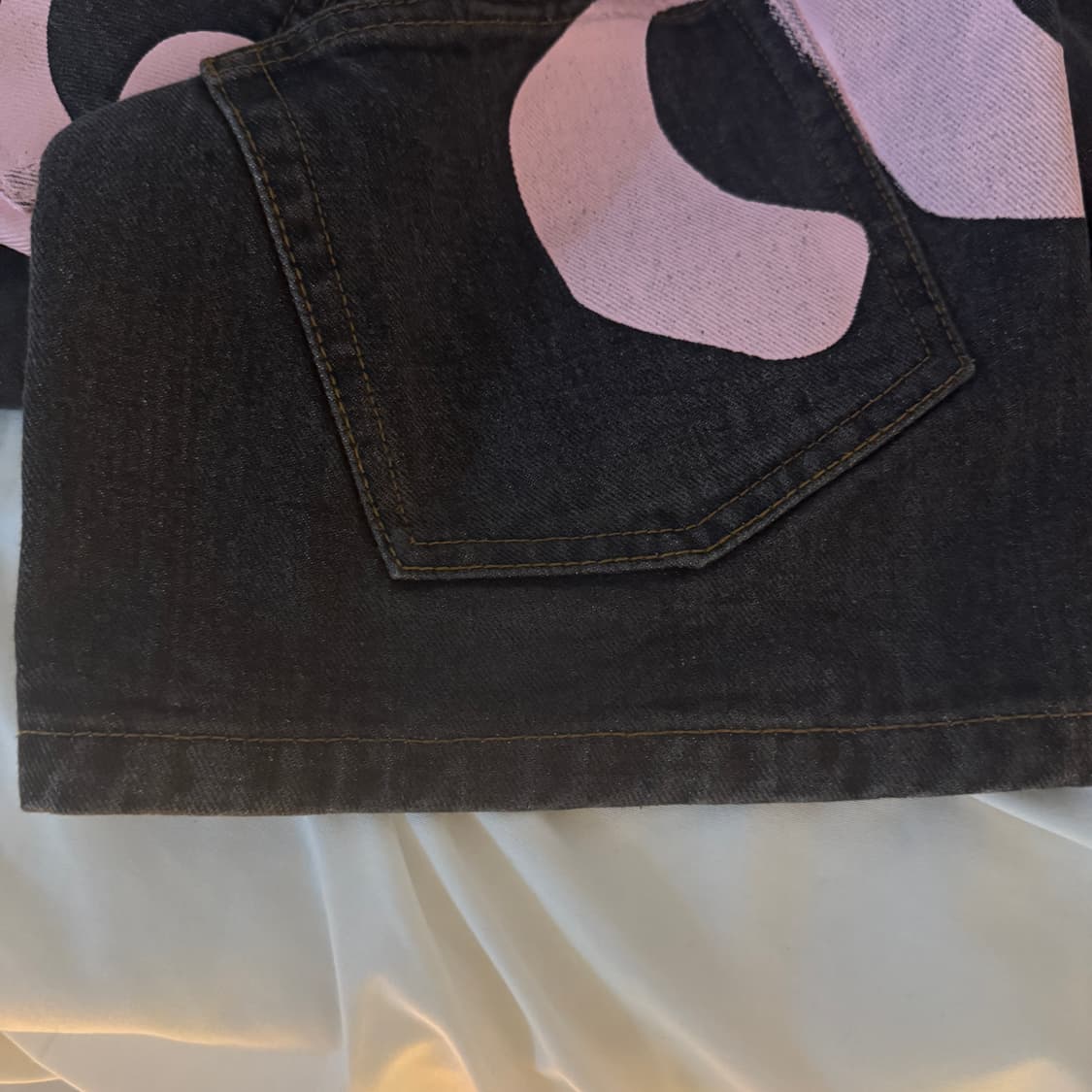 오와이 바지 LOGO EIGHT POCKET DENIM BAGGY PAN 상품이미지3