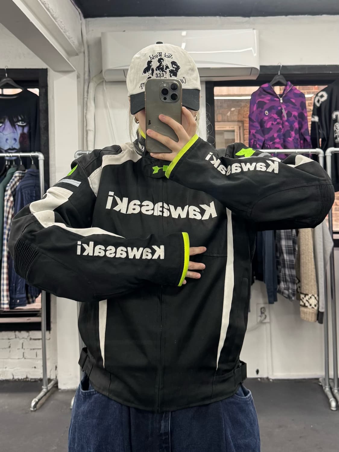 가와사키 레이싱 바이커 자켓 상품이미지2