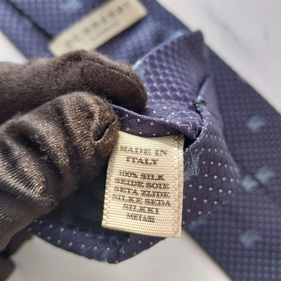 버버리 실크 기마사 로고 패턴 넥타이 8.4cm A~B등급 K2077 상품이미지8