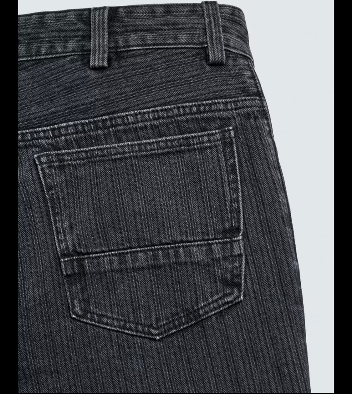 자라 루즈 스트레이트 블랙 데님 팬츠 상품이미지9