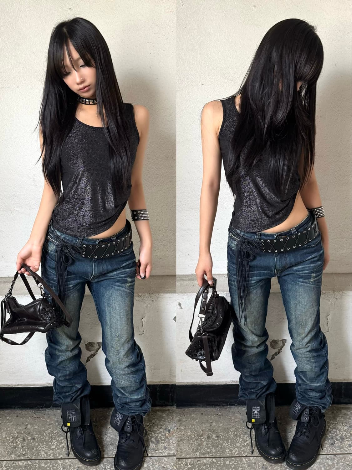 Black shimmer sleeveless 상품이미지2