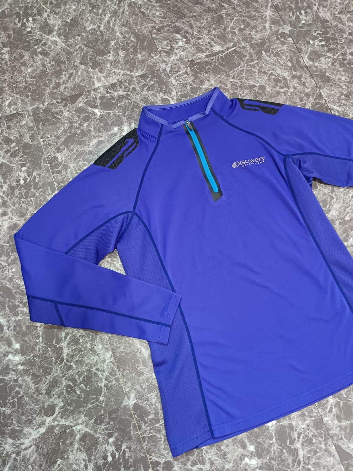 디스커버리 기능성 반집업 티셔츠 (퍼플 컬러) -M 상품이미지2