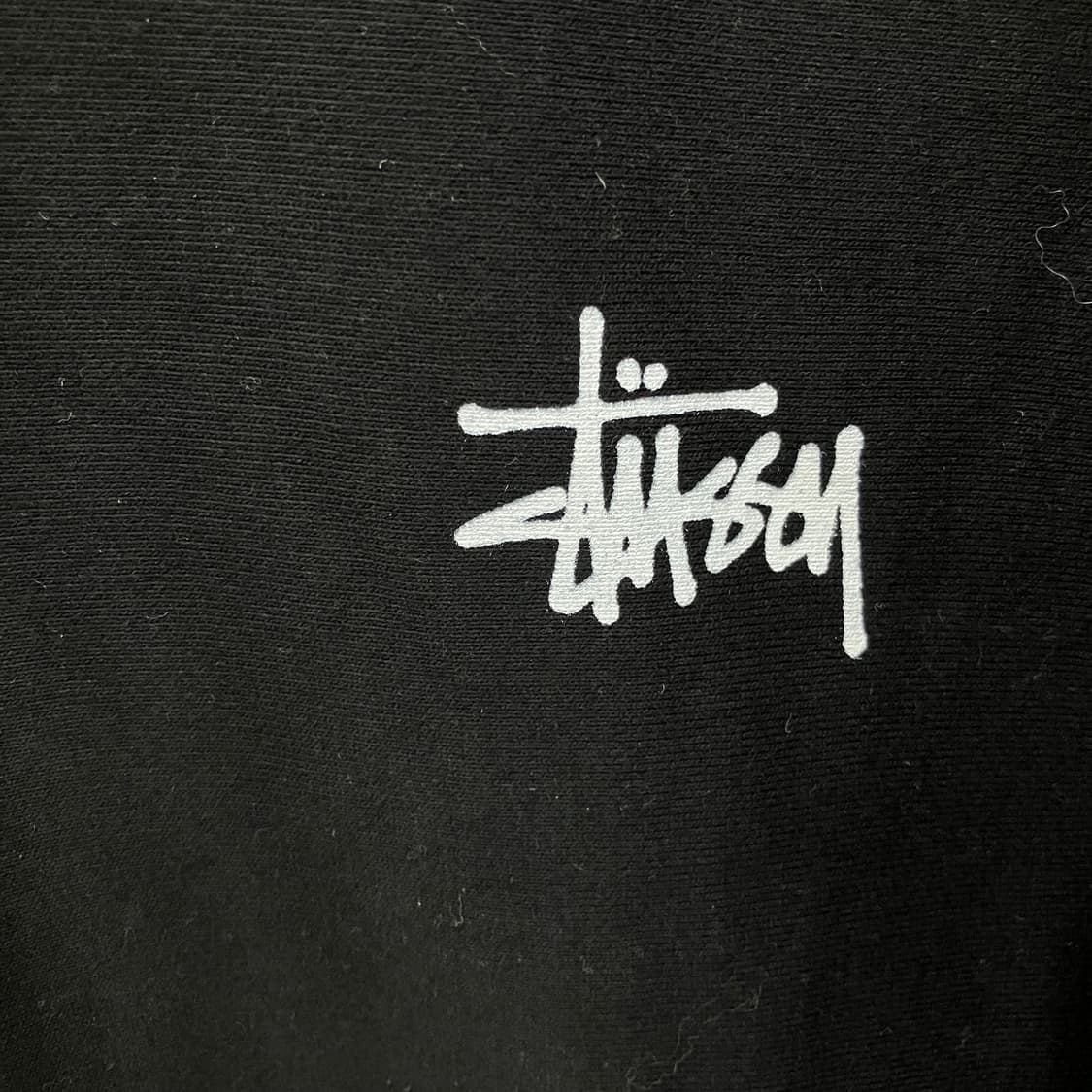 스투시 스탁 로고 블랙 후드티 M 상품이미지5