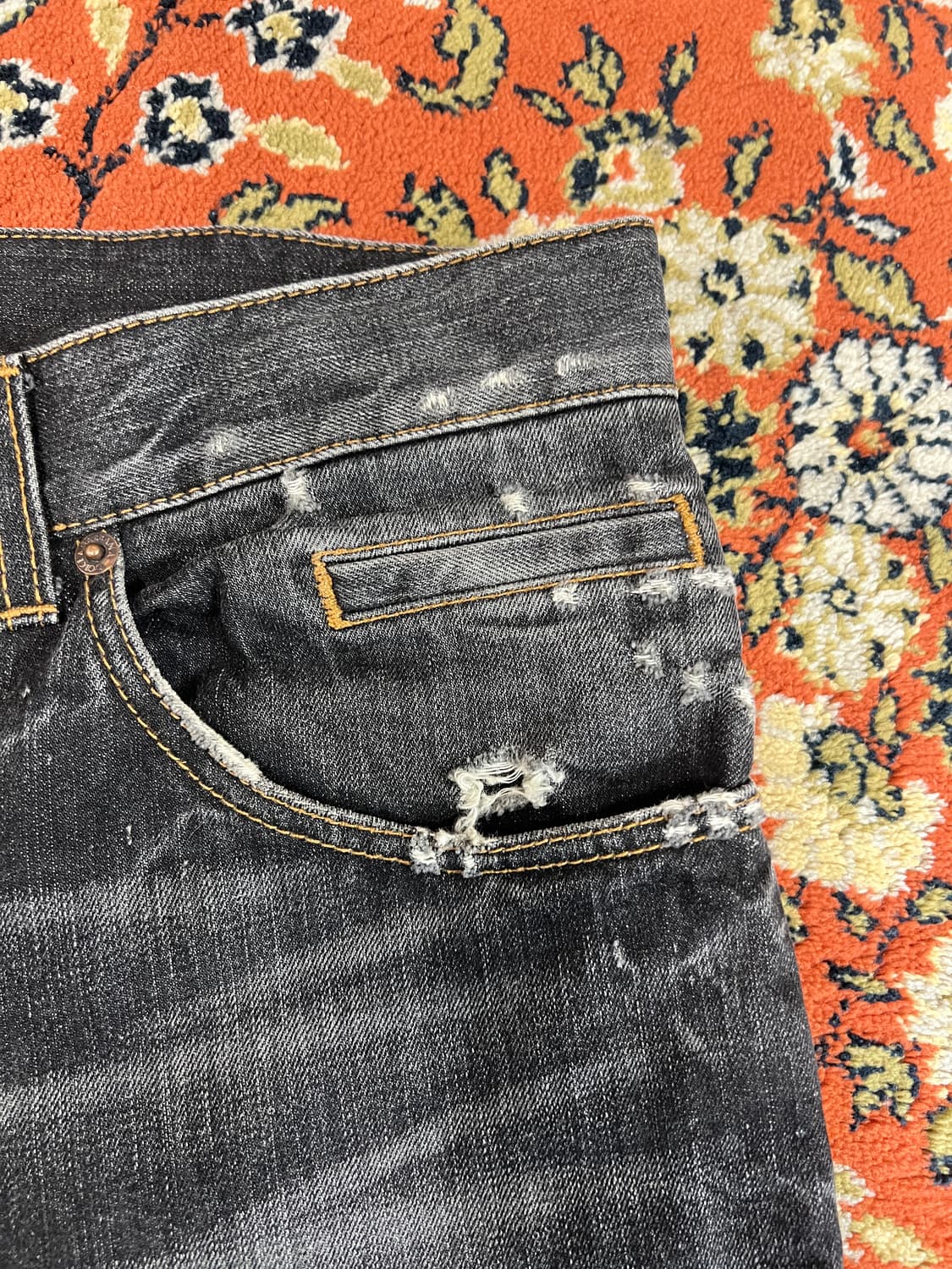 [32-33] 돌체앤가바나  빈티지 14 흑청 데님 팬츠 상품이미지7