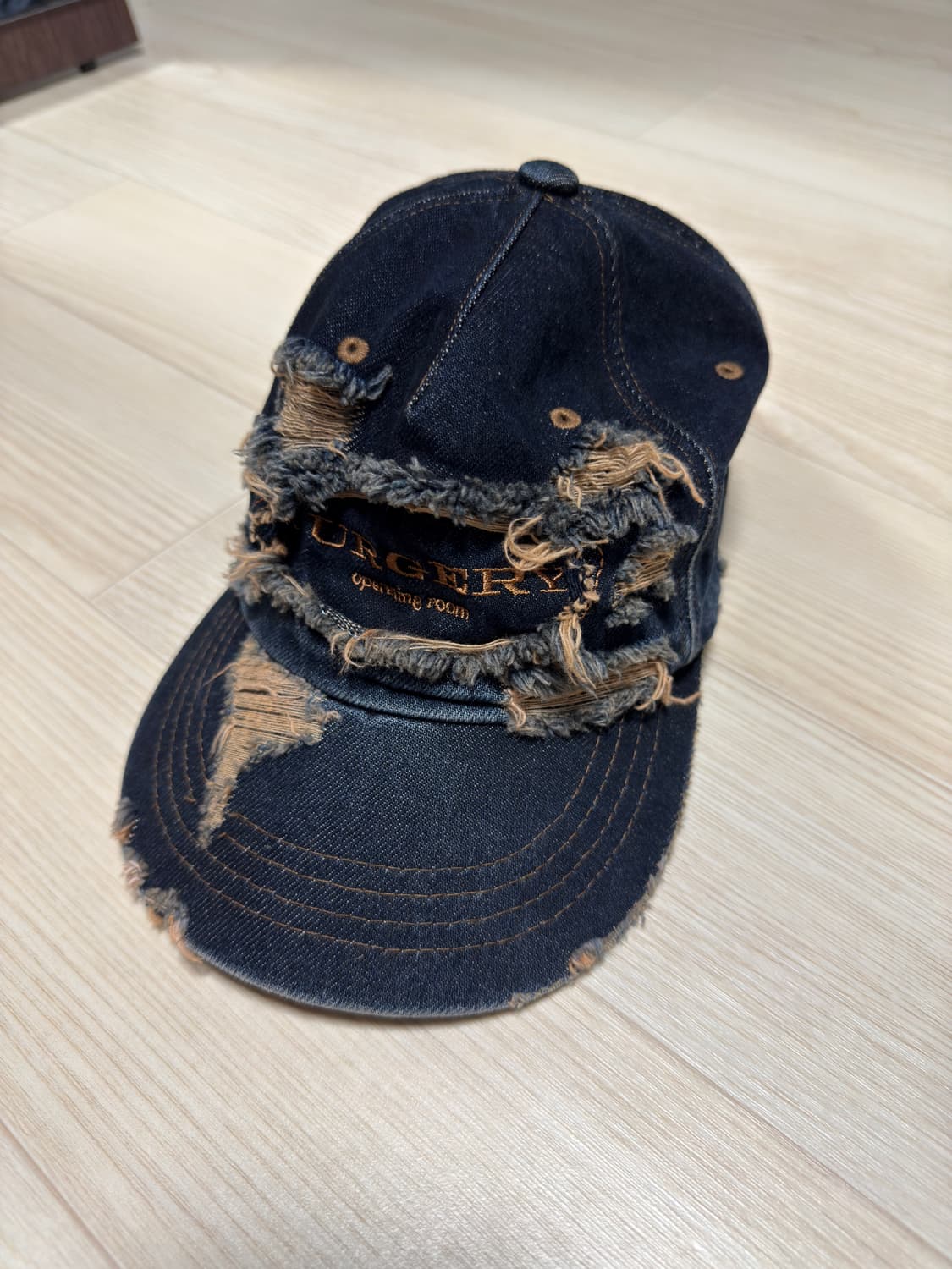 써저리 디스트로이드 데님 캡 인디고 데님 상품이미지1