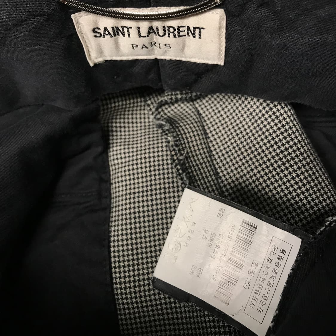 YSL 입생로랑 잔체크 슬랙스 그레이 50 상품이미지5