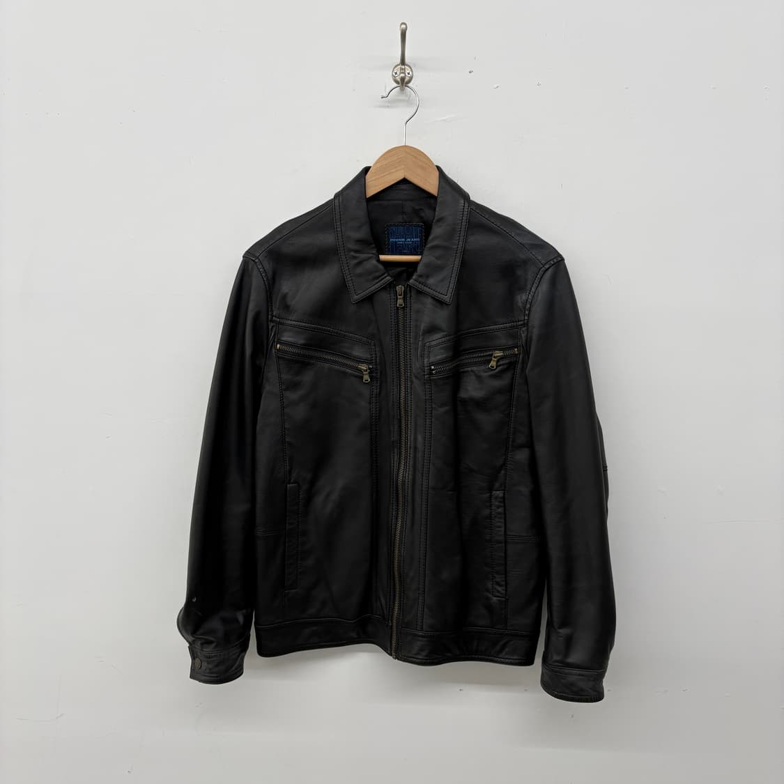 HOUND JEANS 빈티지 블랙 양가죽 자켓 남성 M 상품이미지1