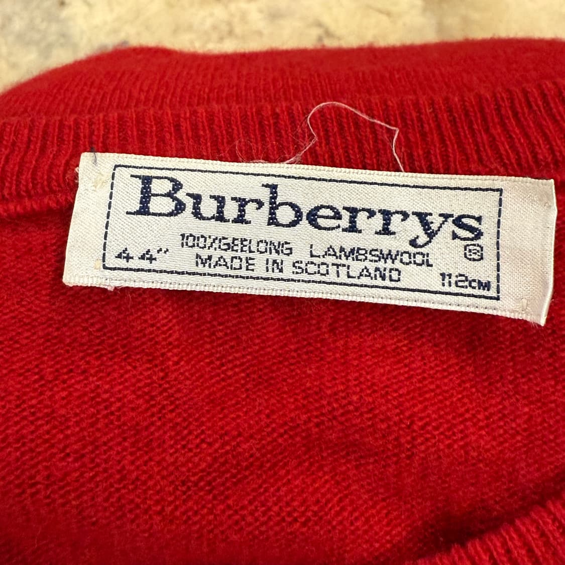 버버리 레드 금장 니트 가디건  상품이미지5