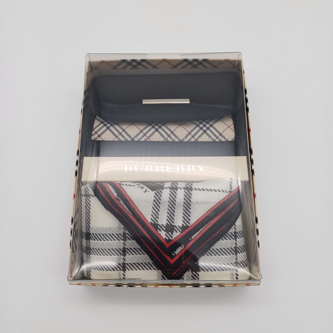 BURBERRY 버버리 손수건 스카프 + 미니 파우치 세트 BFS 상품이미지8