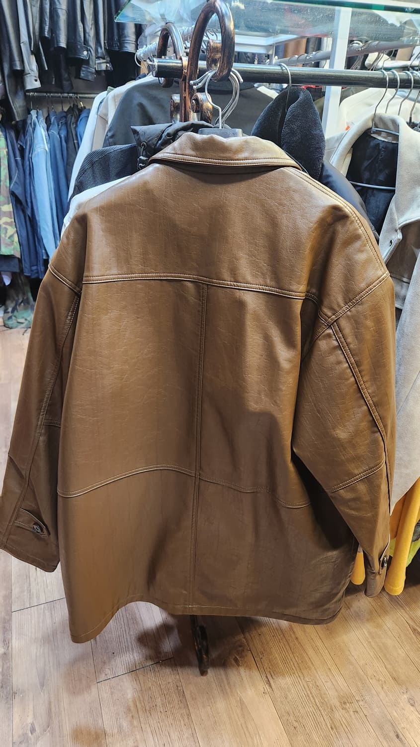 남성 에코 가죽자켓 하프기장 105 상품이미지2