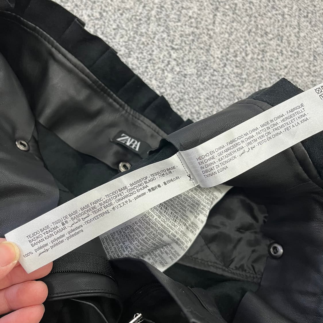 EUR L 자라 여성 레더 스커트 0129H2 상품이미지5