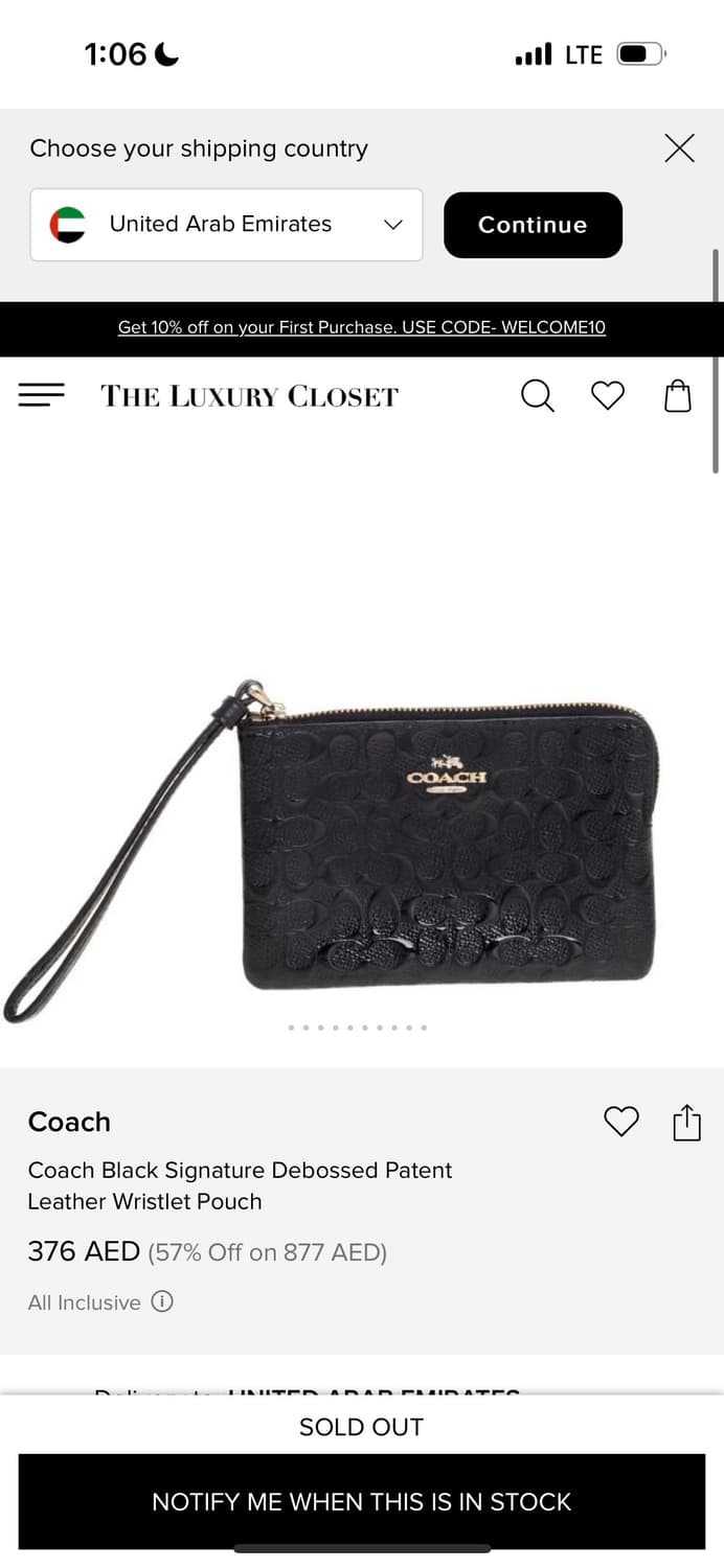 COACH Boxed Corner Zip Wristlet 코치 파우치 상품이미지4