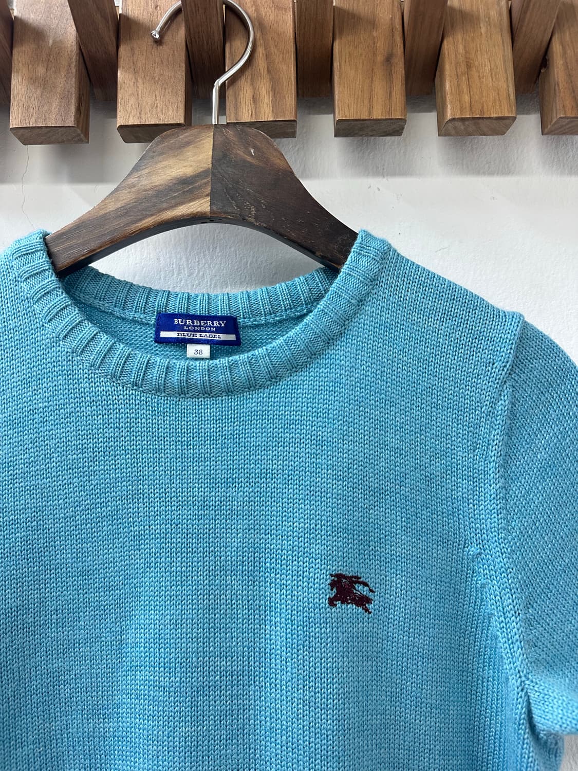 Burberry Blue Label 울100% 버버리 블루라벨 반팔 니트 상품이미지3