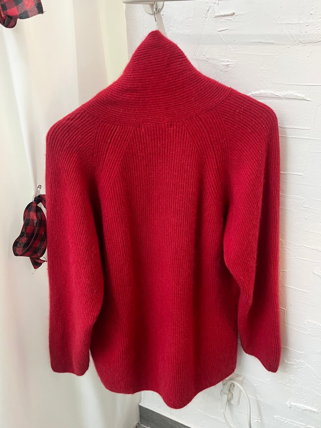 muffler red knit 상품이미지8