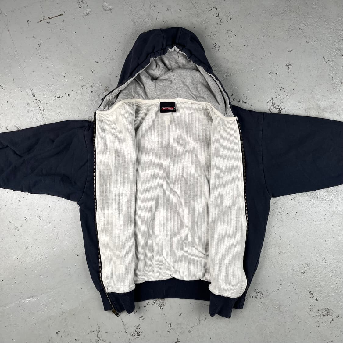 빈티지 디키즈 써멀 라인드 후드집업 네이비 상품이미지7