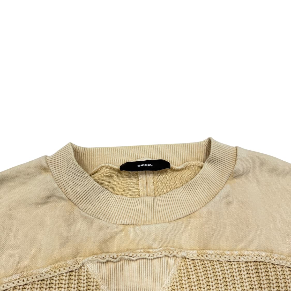 디젤 절개 트윔 니트 맨투맨 옐로우 XS 상품이미지2