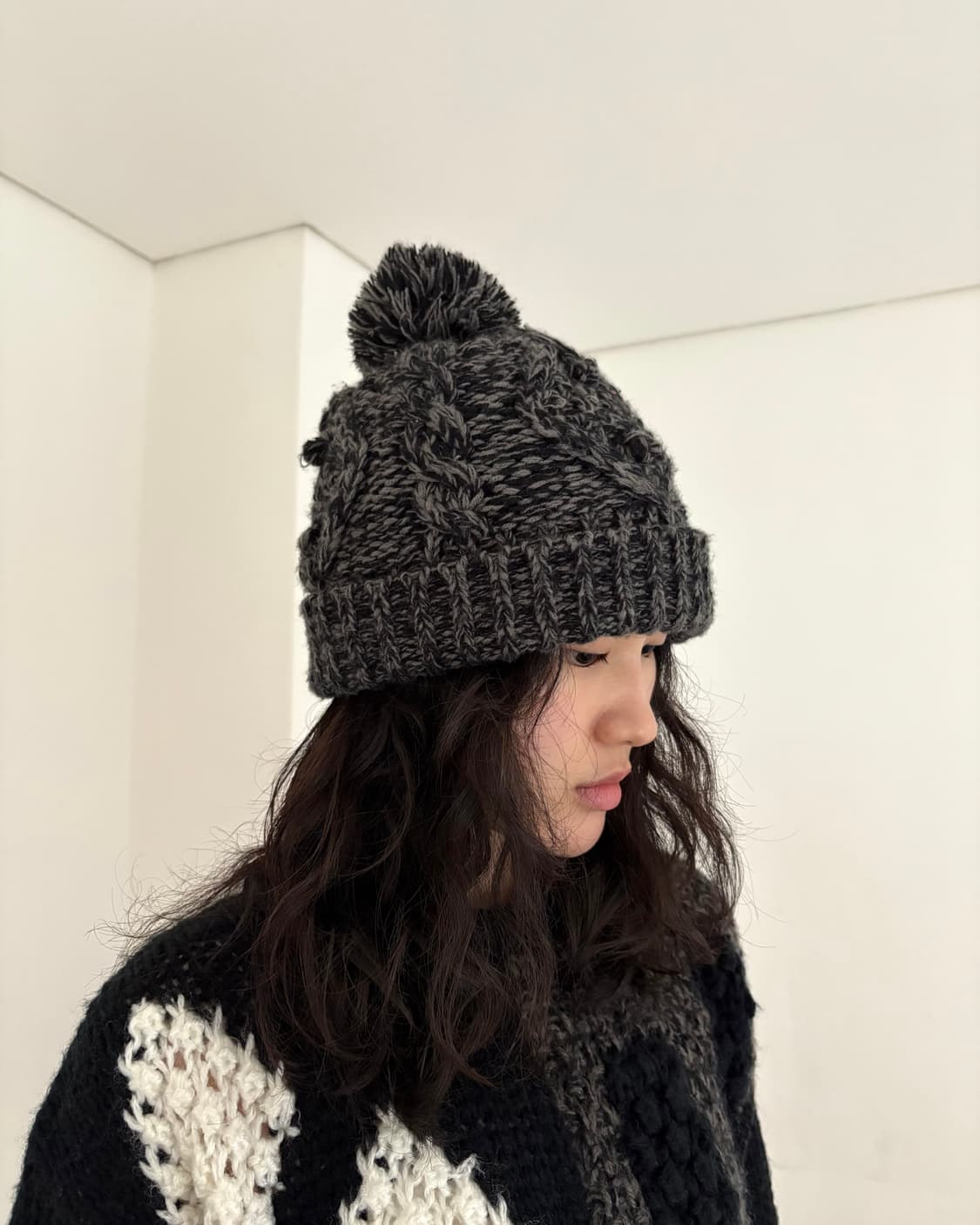 일본 빈티지 방울 비니 상품이미지1