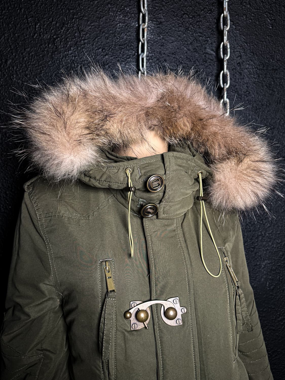 Vintage Fur Hood Short Parka 상품이미지2