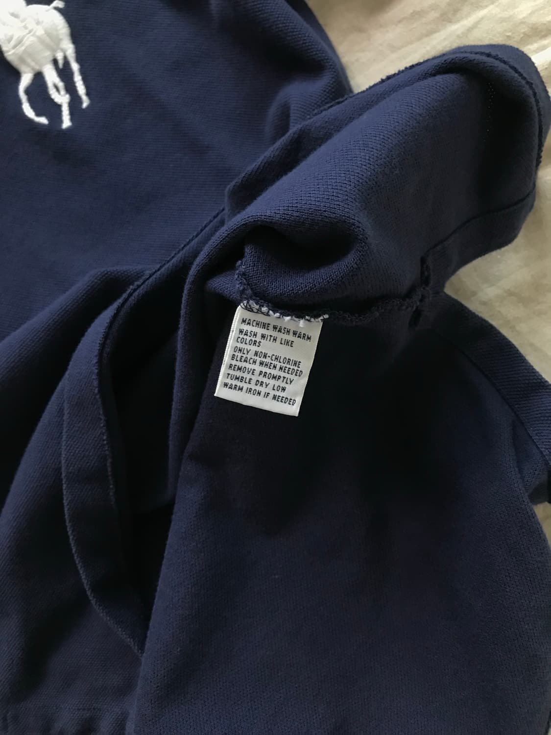 폴로 랄프로렌 빅포니로고 네이비 반팔 카라티 상품이미지7