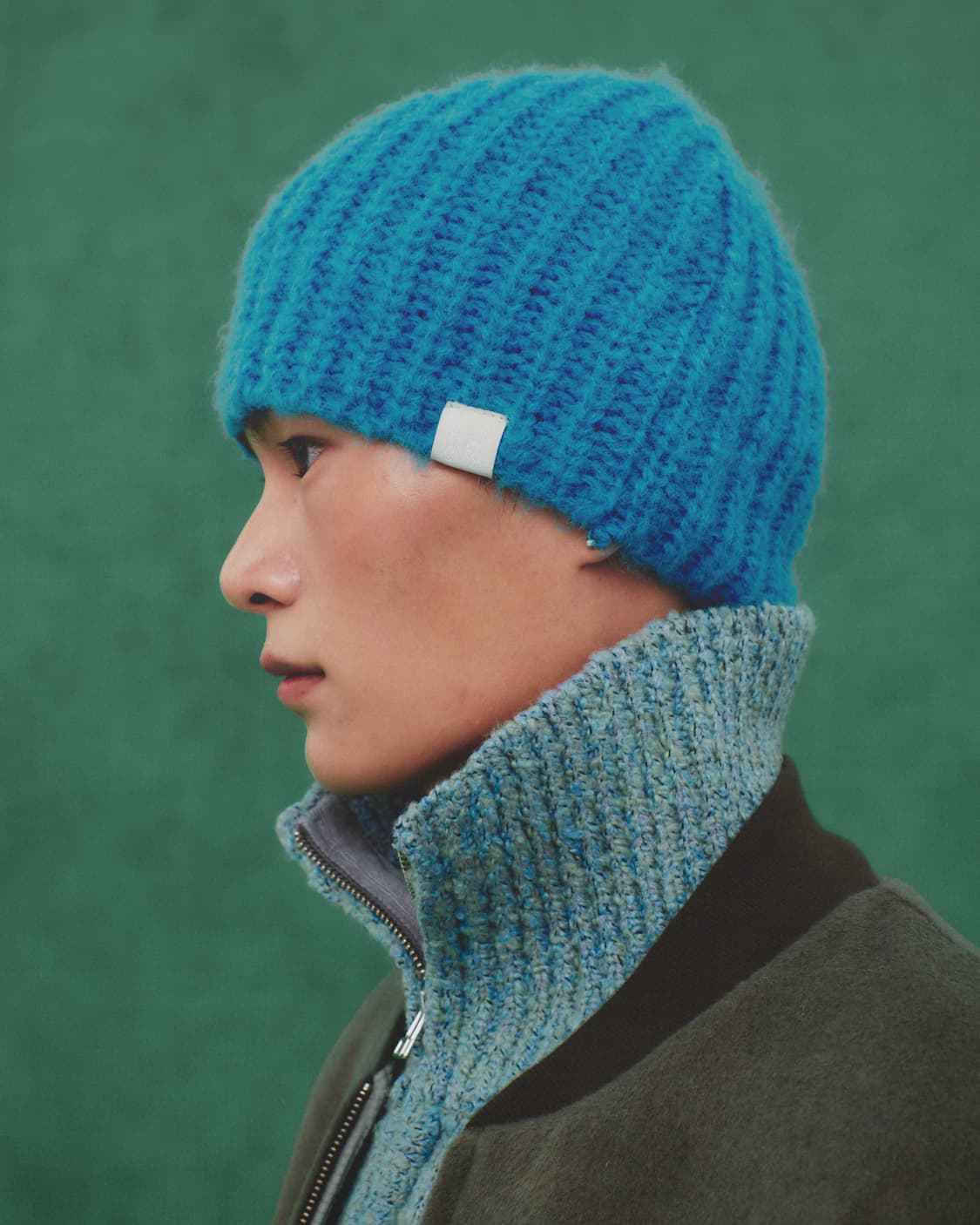FURRY CABLE BEANIE SKY BLUE 상품이미지1